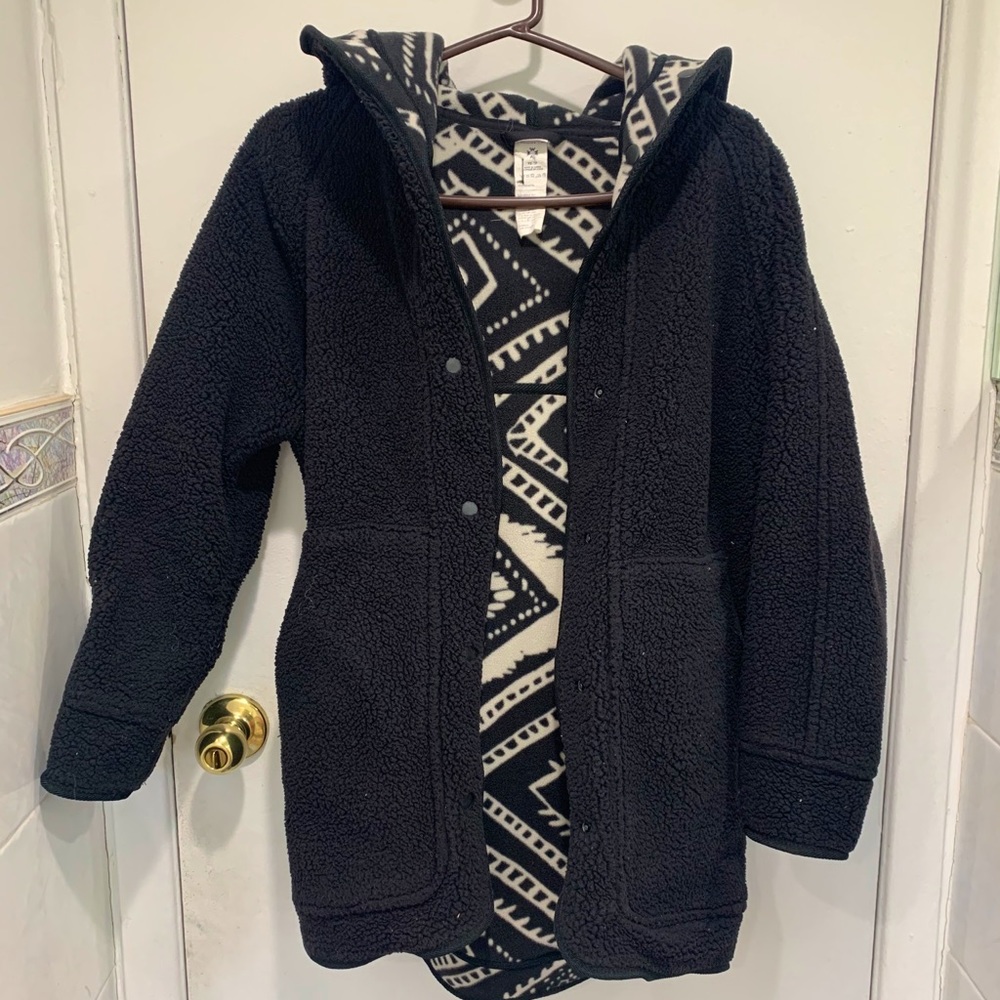 Oversized Reversible Sherpa Jacket